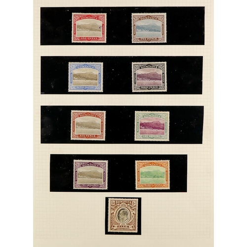 520 - DOMINICA 1877 - 1960's COLLECTION of mint (some never hinged) and used stamps on pages with plus som... 