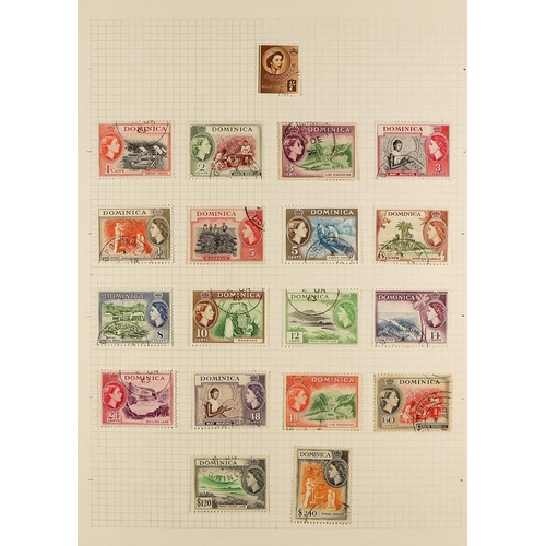 520 - DOMINICA 1877 - 1960's COLLECTION of mint (some never hinged) and used stamps on pages with plus som... 