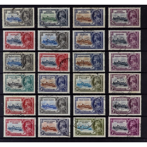 54 - 1935 SILVER JUBILEE OMNIBUS ISSUE. The complete set of 250 stamps, each fine used (including Egypt),... 