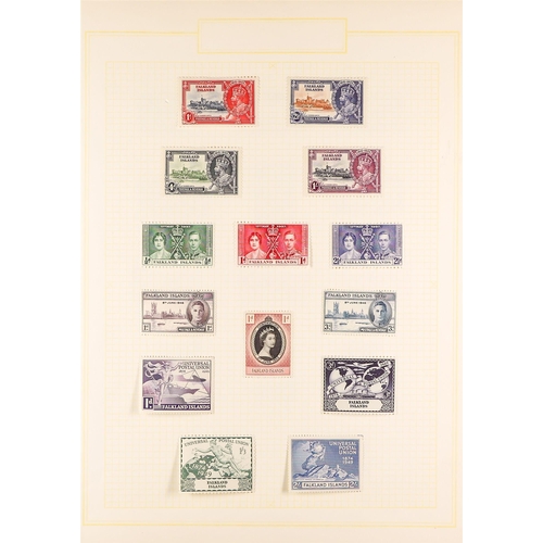 540 - FALKLAND IS. 1933 - 1981 MINT COLLECTION on album pages, 1933 Centenary set to 1s, 1935 Jubilee set,... 