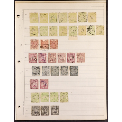 553 - FIJI 1876 - 1898 USED COLLECTION on pages, includes 1876-77 values to 6d, 1877 4d on 3d, wide range ... 