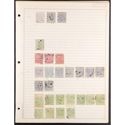 553 - FIJI 1876 - 1898 USED COLLECTION on pages, includes 1876-77 values to 6d, 1877 4d on 3d, wide range ... 