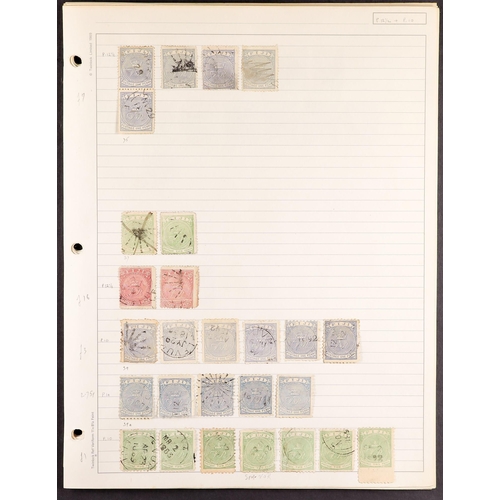 553 - FIJI 1876 - 1898 USED COLLECTION on pages, includes 1876-77 values to 6d, 1877 4d on 3d, wide range ... 