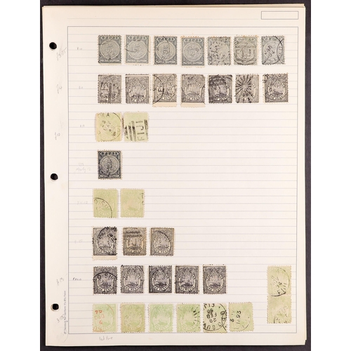 553 - FIJI 1876 - 1898 USED COLLECTION on pages, includes 1876-77 values to 6d, 1877 4d on 3d, wide range ... 