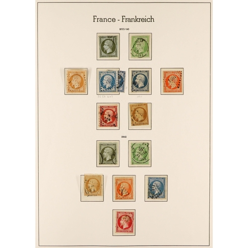 566 - FRANCE 1849 - 1944 COLLECTION of mint & used stamps in Lighthouse France hingeless album, chiefly mi... 