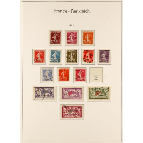 566 - FRANCE 1849 - 1944 COLLECTION of mint & used stamps in Lighthouse France hingeless album, chiefly mi... 