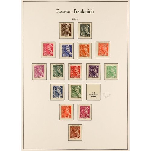 566 - FRANCE 1849 - 1944 COLLECTION of mint & used stamps in Lighthouse France hingeless album, chiefly mi... 