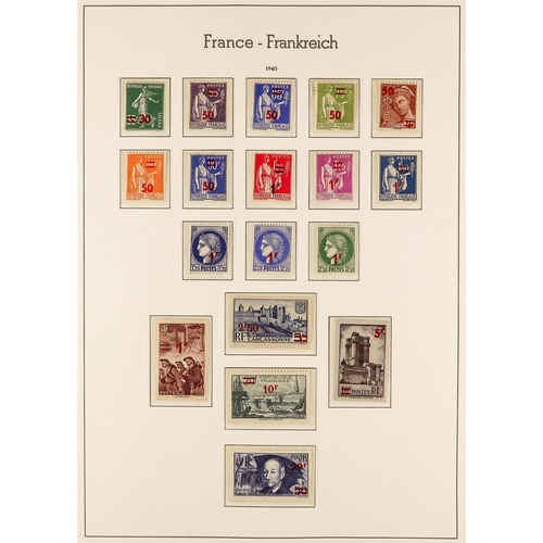 566 - FRANCE 1849 - 1944 COLLECTION of mint & used stamps in Lighthouse France hingeless album, chiefly mi... 