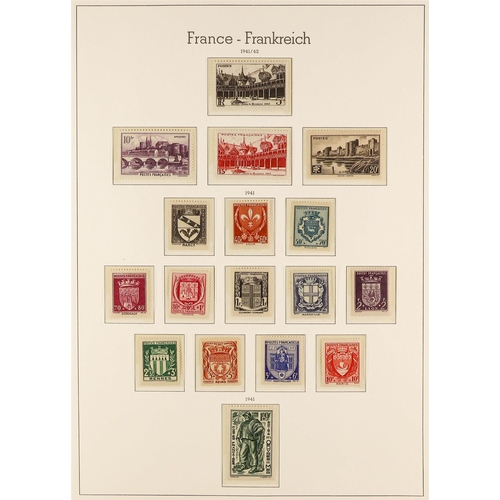 566 - FRANCE 1849 - 1944 COLLECTION of mint & used stamps in Lighthouse France hingeless album, chiefly mi... 