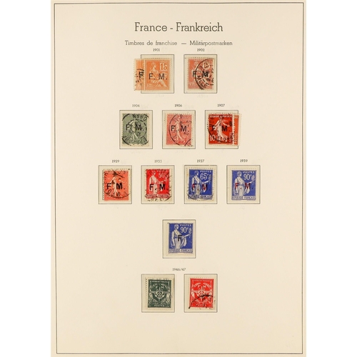 566 - FRANCE 1849 - 1944 COLLECTION of mint & used stamps in Lighthouse France hingeless album, chiefly mi... 