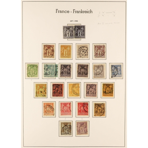 566 - FRANCE 1849 - 1944 COLLECTION of mint & used stamps in Lighthouse France hingeless album, chiefly mi... 