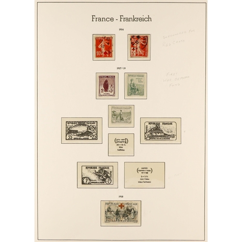 566 - FRANCE 1849 - 1944 COLLECTION of mint & used stamps in Lighthouse France hingeless album, chiefly mi... 