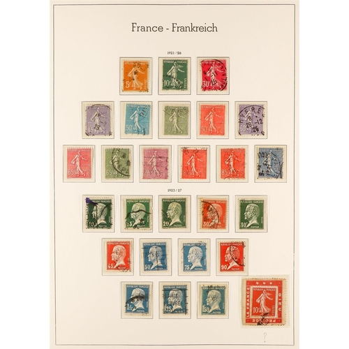 566 - FRANCE 1849 - 1944 COLLECTION of mint & used stamps in Lighthouse France hingeless album, chiefly mi... 