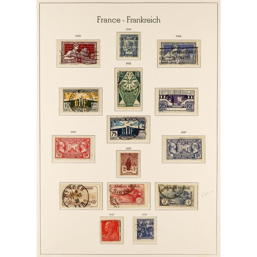 566 - FRANCE 1849 - 1944 COLLECTION of mint & used stamps in Lighthouse France hingeless album, chiefly mi... 