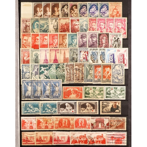 567 - FRANCE 1850's - 1990's ACCUMULATION in a small box, envelopes stuffed with mint & used stamps, cover... 