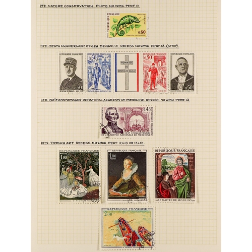 571 - FRANCE 1900 - 1980 FINE USED COLLECTION in 3 albums, semi-specialized with many sets, 'back of the b... 