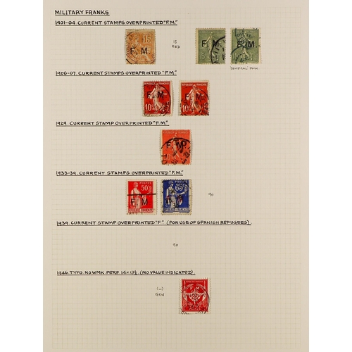 571 - FRANCE 1900 - 1980 FINE USED COLLECTION in 3 albums, semi-specialized with many sets, 'back of the b... 