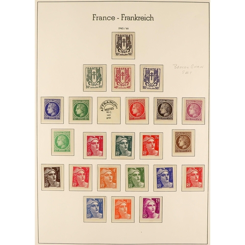 575 - FRANCE 1945 - 1969 COLLECTION. of 1000+ mint / never hinged mint stamps in a Lighthouse France album... 