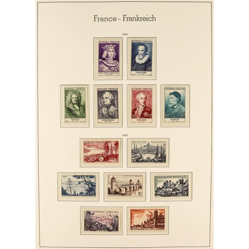 575 - FRANCE 1945 - 1969 COLLECTION. of 1000+ mint / never hinged mint stamps in a Lighthouse France album... 