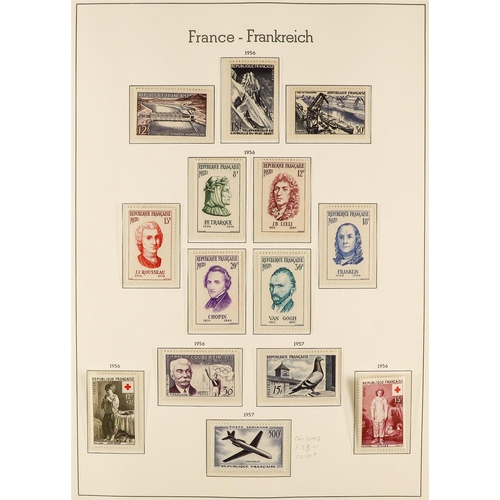 575 - FRANCE 1945 - 1969 COLLECTION. of 1000+ mint / never hinged mint stamps in a Lighthouse France album... 