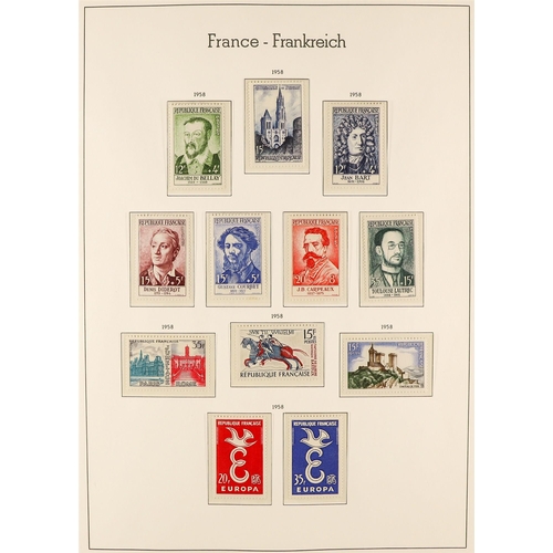 575 - FRANCE 1945 - 1969 COLLECTION. of 1000+ mint / never hinged mint stamps in a Lighthouse France album... 