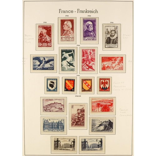 575 - FRANCE 1945 - 1969 COLLECTION. of 1000+ mint / never hinged mint stamps in a Lighthouse France album... 