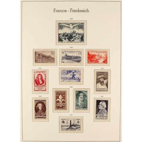 575 - FRANCE 1945 - 1969 COLLECTION. of 1000+ mint / never hinged mint stamps in a Lighthouse France album... 