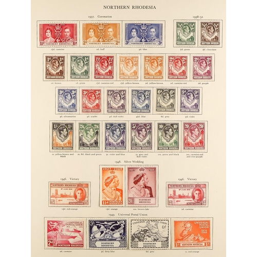 58 - COMMONWEALTH - BRITISH AFRICA FINE MINT COLLECTION on pages, near- complete for 1937 - 1952 incl Gam... 