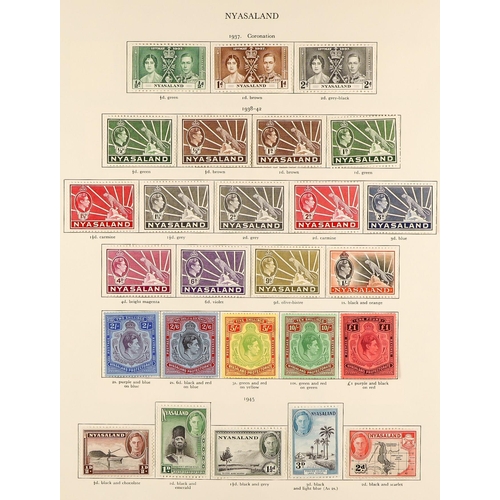 58 - COMMONWEALTH - BRITISH AFRICA FINE MINT COLLECTION on pages, near- complete for 1937 - 1952 incl Gam... 