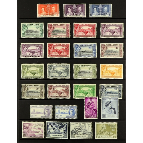 58 - COMMONWEALTH - BRITISH AFRICA FINE MINT COLLECTION on pages, near- complete for 1937 - 1952 incl Gam... 