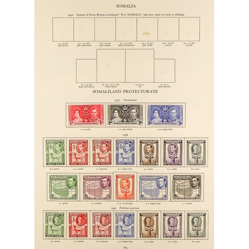 58 - COMMONWEALTH - BRITISH AFRICA FINE MINT COLLECTION on pages, near- complete for 1937 - 1952 incl Gam... 