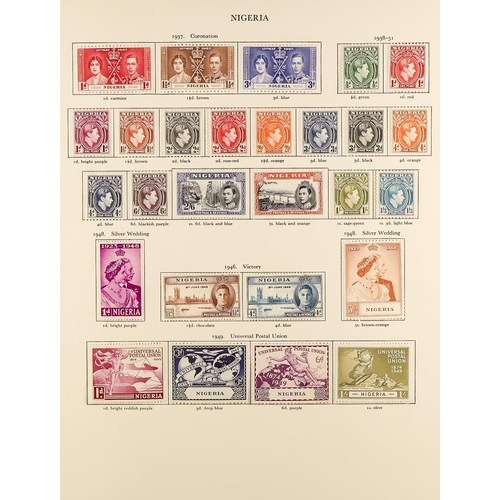 58 - COMMONWEALTH - BRITISH AFRICA FINE MINT COLLECTION on pages, near- complete for 1937 - 1952 incl Gam... 