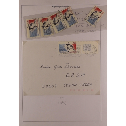 580 - FRANCE 1986 - 1994 COVERS & CARDS IN 7 VOLUMES with a large range of commercial mail bearing nice fr... 