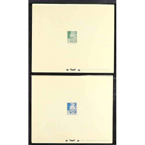 586 - FRENCH COLONIES ALGERIA 1942-45 Coat of Arms (Paris ptg, without imprints) Epreuves de Luxe set, as ... 