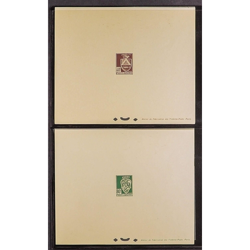 586 - FRENCH COLONIES ALGERIA 1942-45 Coat of Arms (Paris ptg, without imprints) Epreuves de Luxe set, as ... 