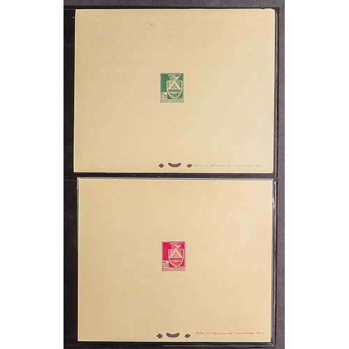 586 - FRENCH COLONIES ALGERIA 1942-45 Coat of Arms (Paris ptg, without imprints) Epreuves de Luxe set, as ... 