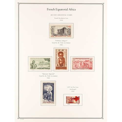 597 - FRENCH COLONIES FRENCH EQUATORIAL AFRICA 1937 - 1957 AIR POST STAMPS collection of mint / mostly nev... 