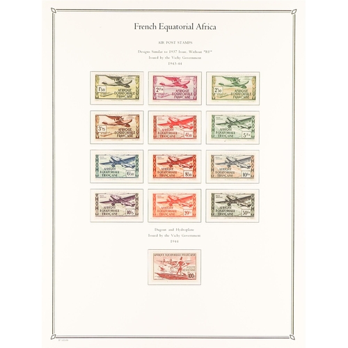 597 - FRENCH COLONIES FRENCH EQUATORIAL AFRICA 1937 - 1957 AIR POST STAMPS collection of mint / mostly nev... 