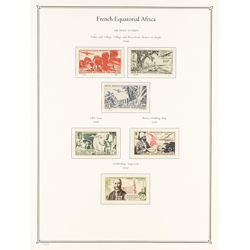 597 - FRENCH COLONIES FRENCH EQUATORIAL AFRICA 1937 - 1957 AIR POST STAMPS collection of mint / mostly nev... 