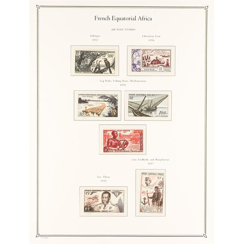 597 - FRENCH COLONIES FRENCH EQUATORIAL AFRICA 1937 - 1957 AIR POST STAMPS collection of mint / mostly nev... 