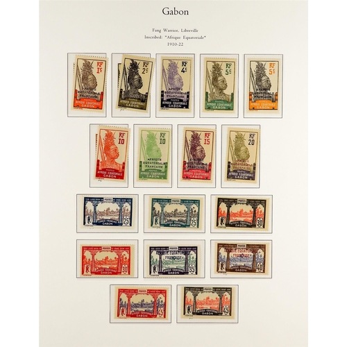 599 - FRENCH COLONIES GABON 1904  -1932 MINT COLLECTION on album pages, note 1904-07 set, 1910-22 pictoria... 