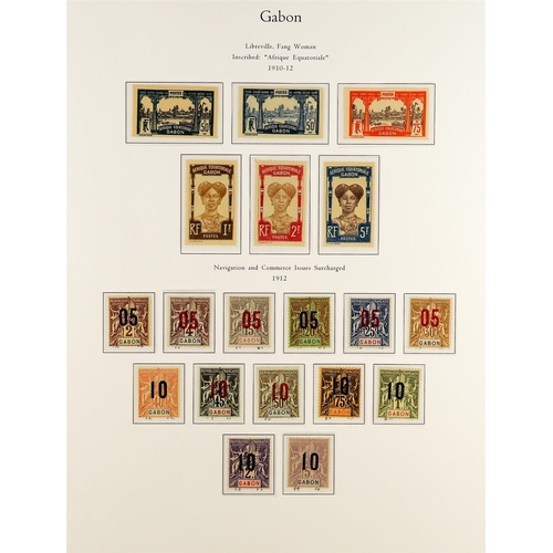 599 - FRENCH COLONIES GABON 1904  -1932 MINT COLLECTION on album pages, note 1904-07 set, 1910-22 pictoria... 