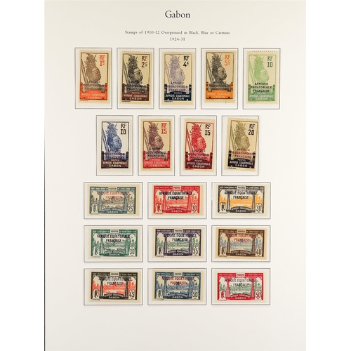 599 - FRENCH COLONIES GABON 1904  -1932 MINT COLLECTION on album pages, note 1904-07 set, 1910-22 pictoria... 