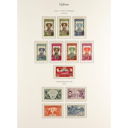 599 - FRENCH COLONIES GABON 1904  -1932 MINT COLLECTION on album pages, note 1904-07 set, 1910-22 pictoria... 