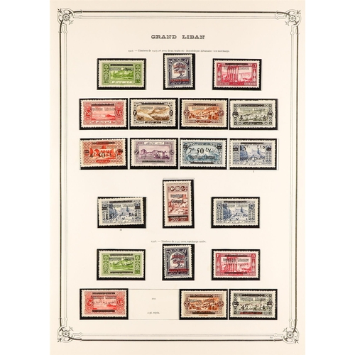 601 - FRENCH COLONIES LEBANON 1924 - 1943 MINT COLLECTION on album pages, note 1925 pictorial set, 1926 Re... 