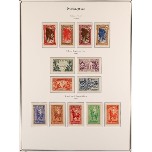 605 - FRENCH COLONIES MADAGASCAR 1903 - 1957 NEAR-COMPLETE COLLECTION of mint, almost entirely never hinge... 