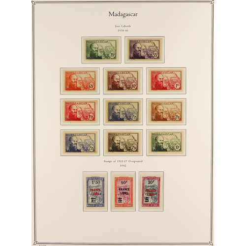 605 - FRENCH COLONIES MADAGASCAR 1903 - 1957 NEAR-COMPLETE COLLECTION of mint, almost entirely never hinge... 