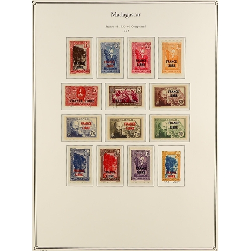 605 - FRENCH COLONIES MADAGASCAR 1903 - 1957 NEAR-COMPLETE COLLECTION of mint, almost entirely never hinge... 