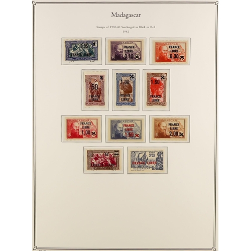 605 - FRENCH COLONIES MADAGASCAR 1903 - 1957 NEAR-COMPLETE COLLECTION of mint, almost entirely never hinge... 