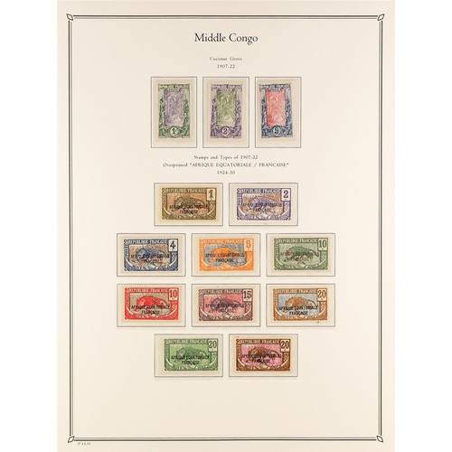 606 - FRENCH COLONIES MIDDLE CONGO 1907 - 1933 COMPLETE COLLECTION of mint / mostly never hinged mint sets... 